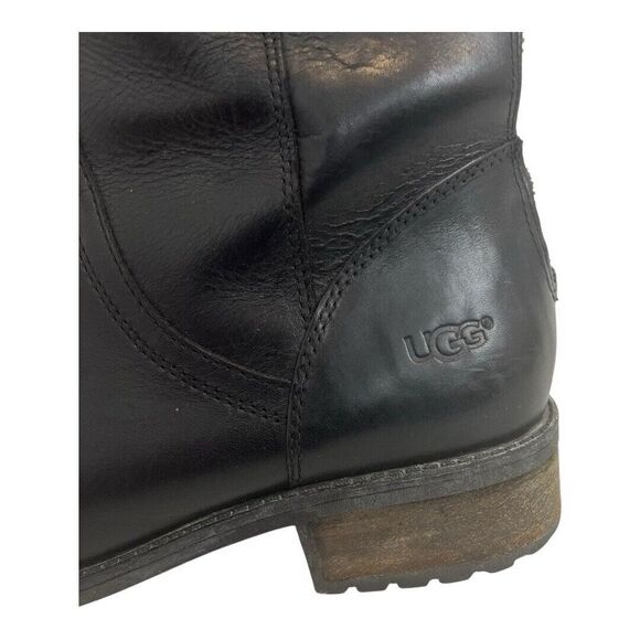 Ugg Women’s Size 7 Black Seldon Leather Zip Back Riding Boots 1006038 - Picture 4 of 8